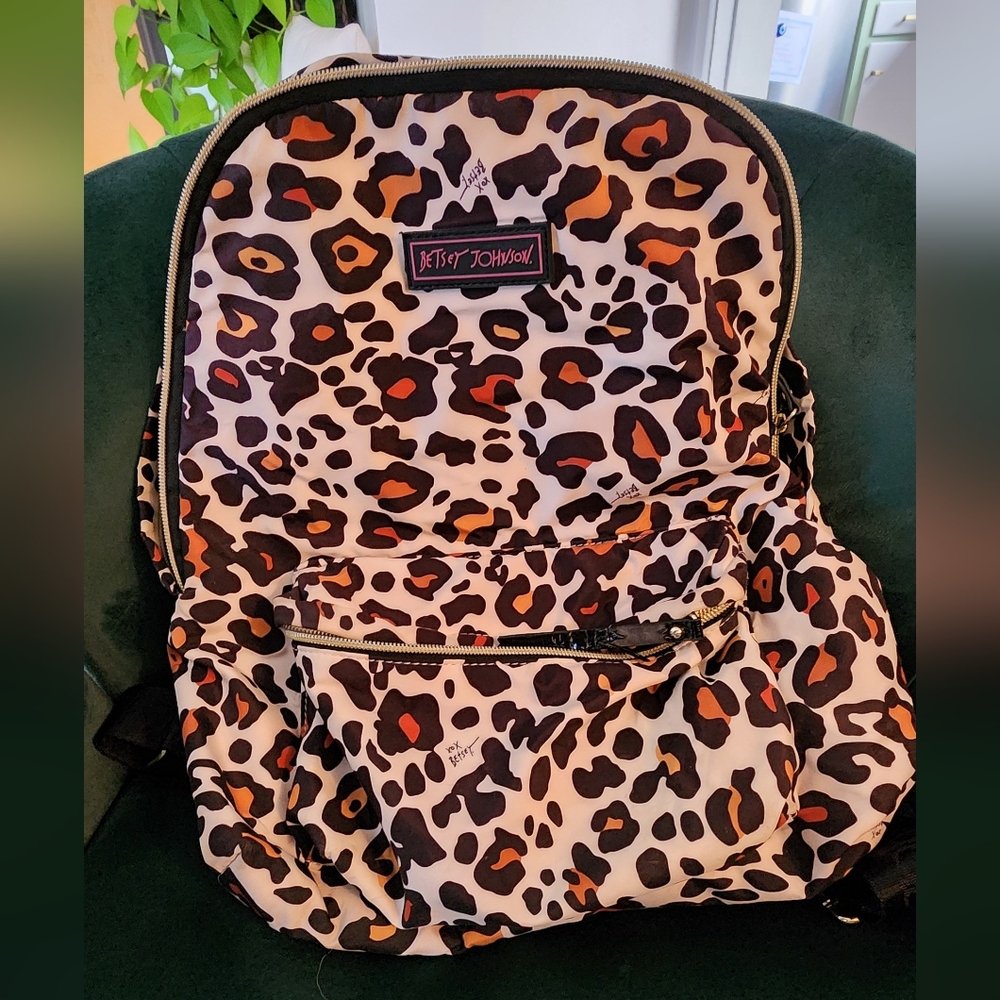Betsey Johnson Leopard Print Backpack